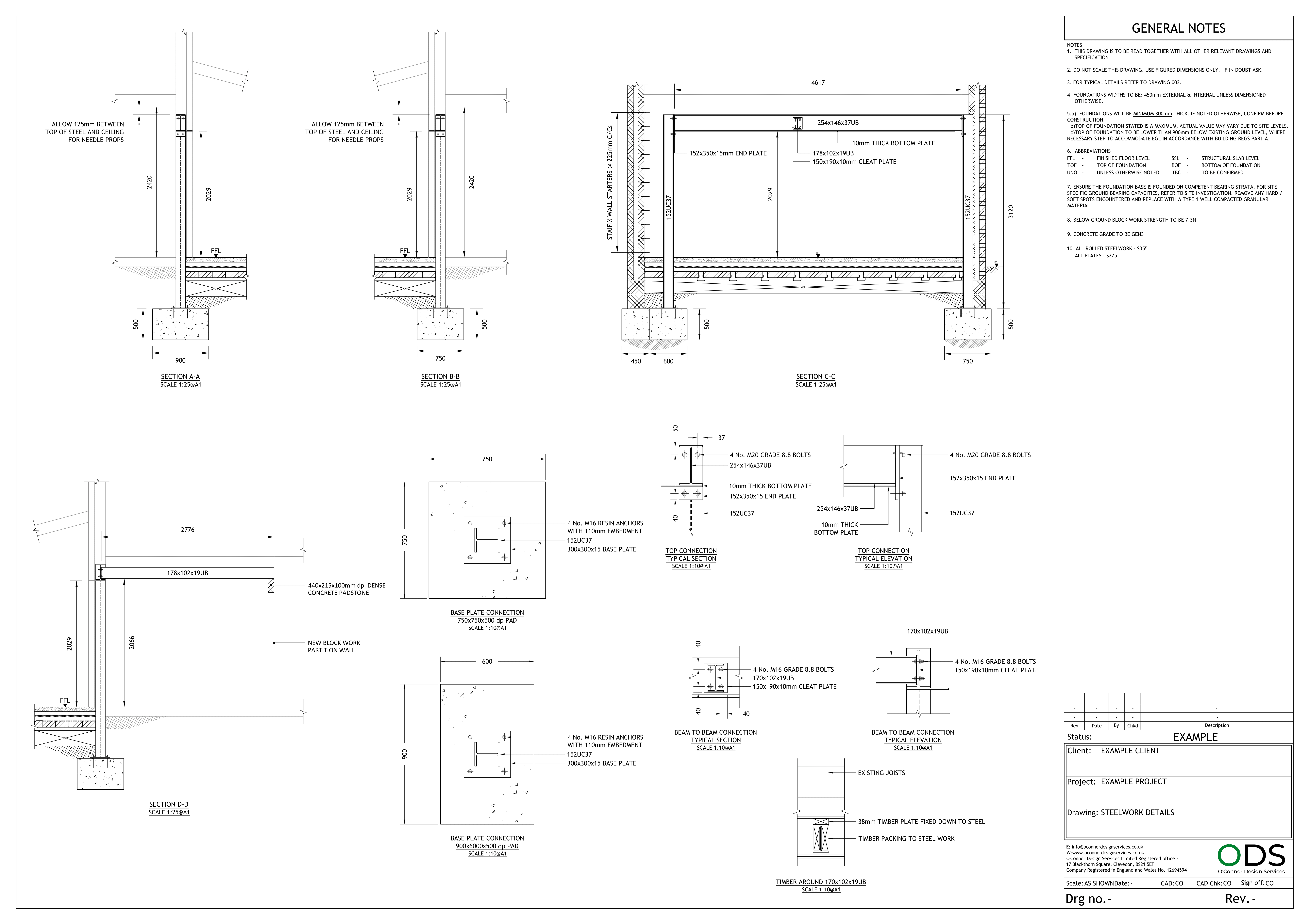 Goal post frame drawing